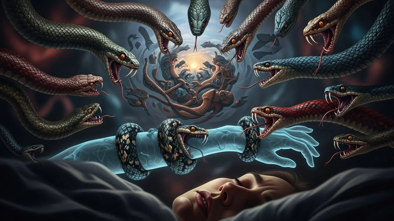 dreams about snakes biting you