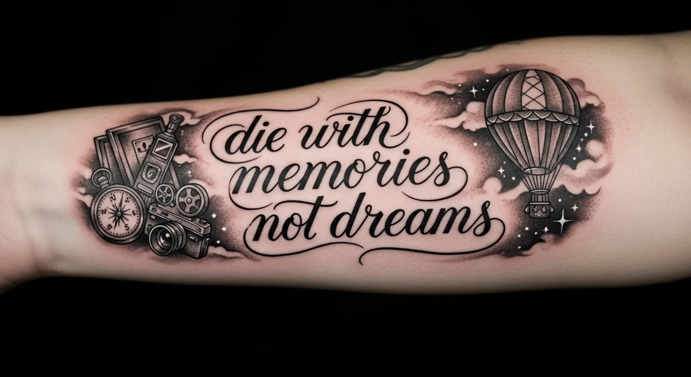 die with memories not dreams tattoo