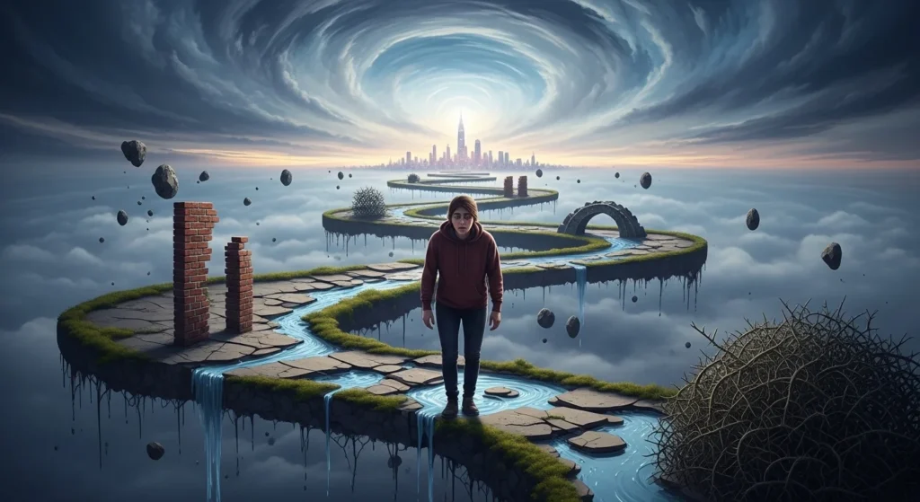 dreams about trying to get somewhere but can't