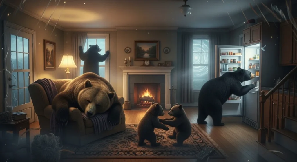 dreams about bears in the house